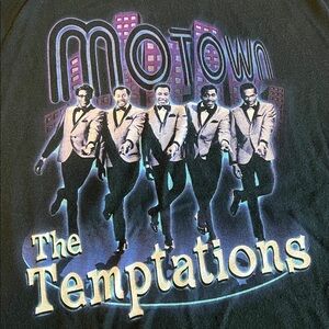 Motown The Temptations Graphic TShirt Black Size Large